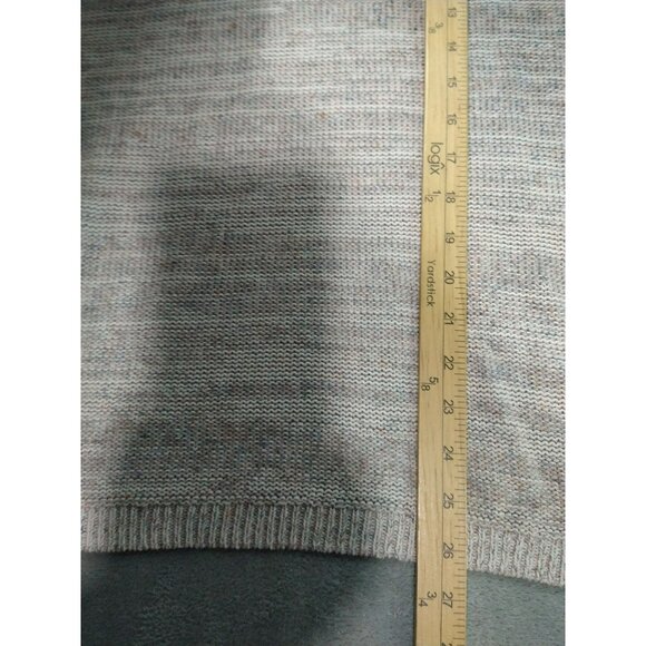 Pure J Jill Sweater Womens Large Beige Linen Blend Pullover Short Sleeve Sheer - Picture 3 of 8